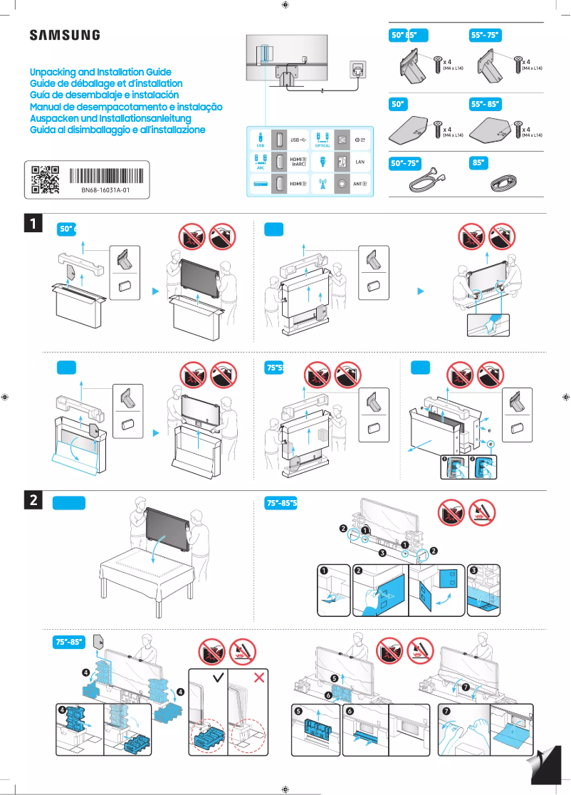 Página 1 del manual Manual de usuario Samsung QN55Q80CAP
