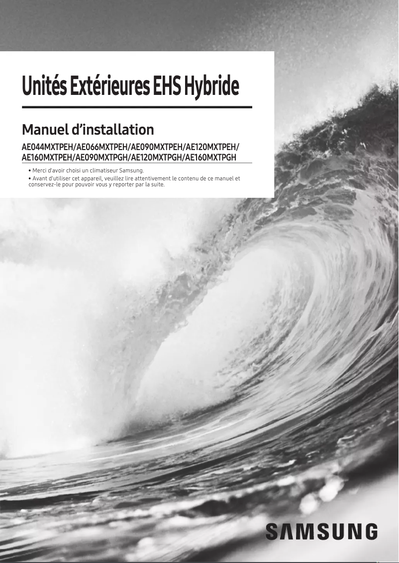 Página 1 del manual Manual de usuario Samsung AE160MXTPGH