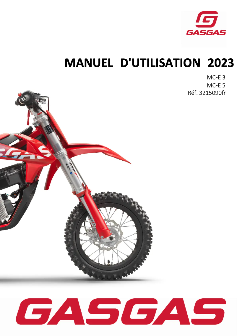 Página 1 del manual Manual de usuario GasGas MC-E 5 (2023)
