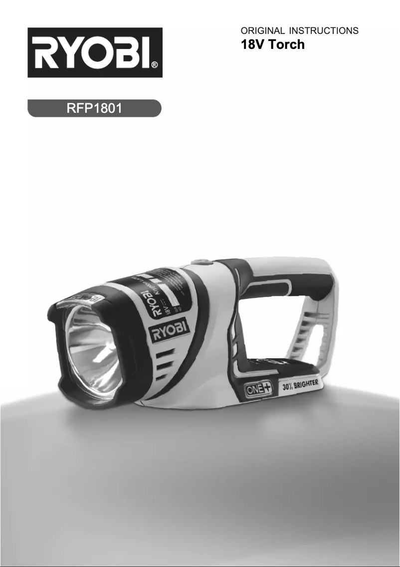 Page 1 de la notice Manuel utilisateur RYOBI RFP1801
