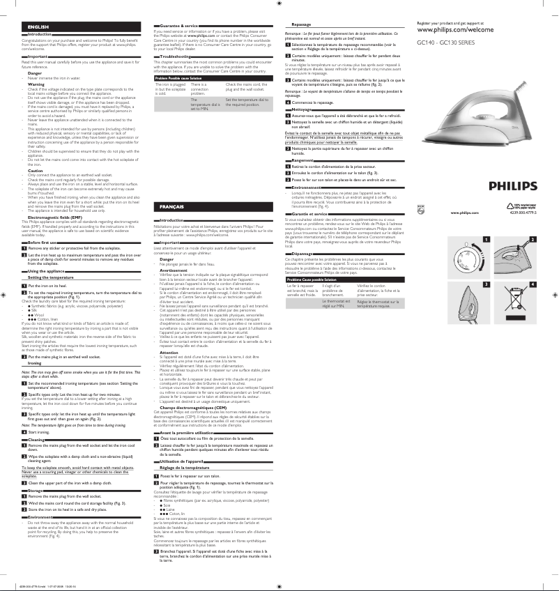 Página 1 del manual Manual de usuario Philips GC135