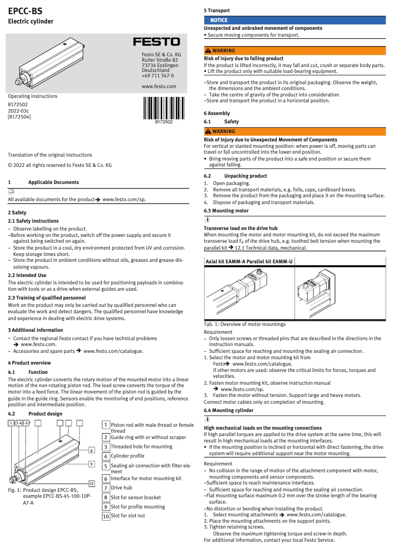 Image de la première page du manuel de l'appareil EPCC-BS-32-75-8P-A