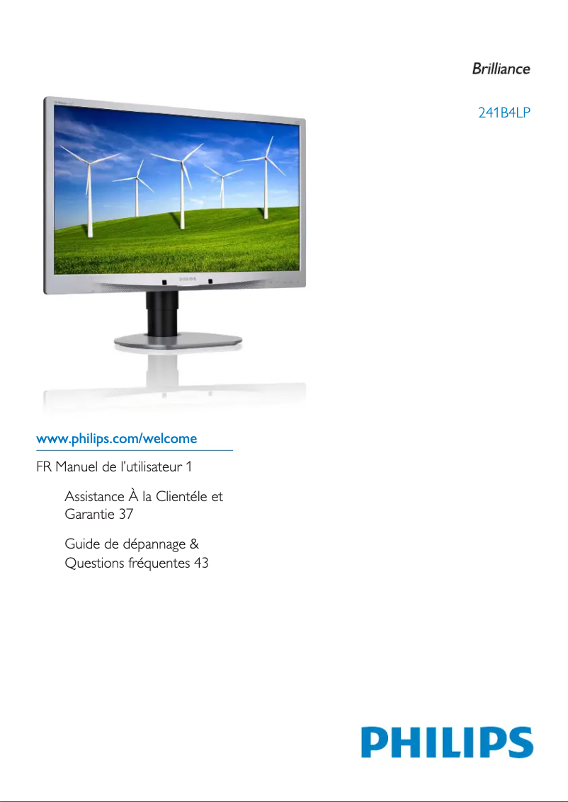 Page n°1 - Manuel utilisateur Philips Brilliance 241B4LPCS