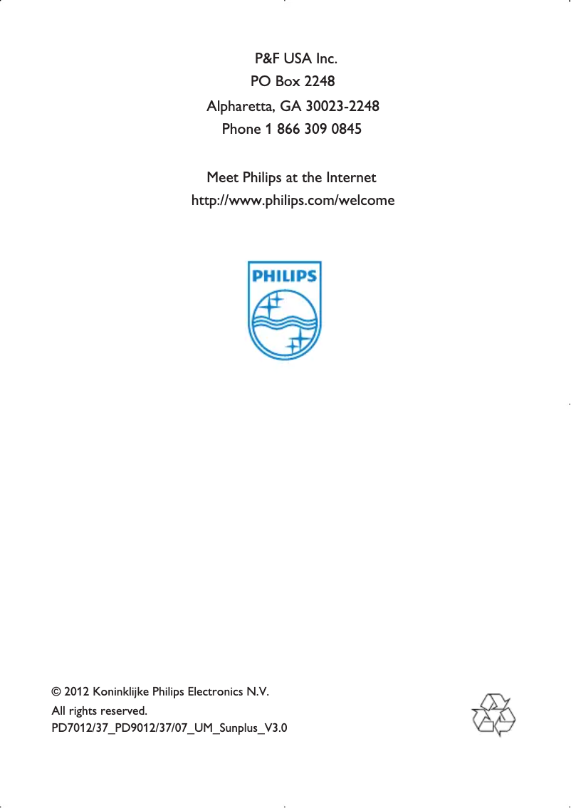 Image de la première page du manuel de l'appareil PD7012