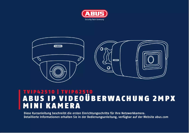 Página 1 del manual Guía de instalación Abus TVIP42510