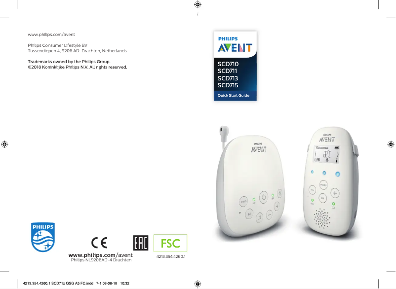 Página 1 del manual Guía de inicio rápido Philips AVENT SCD715