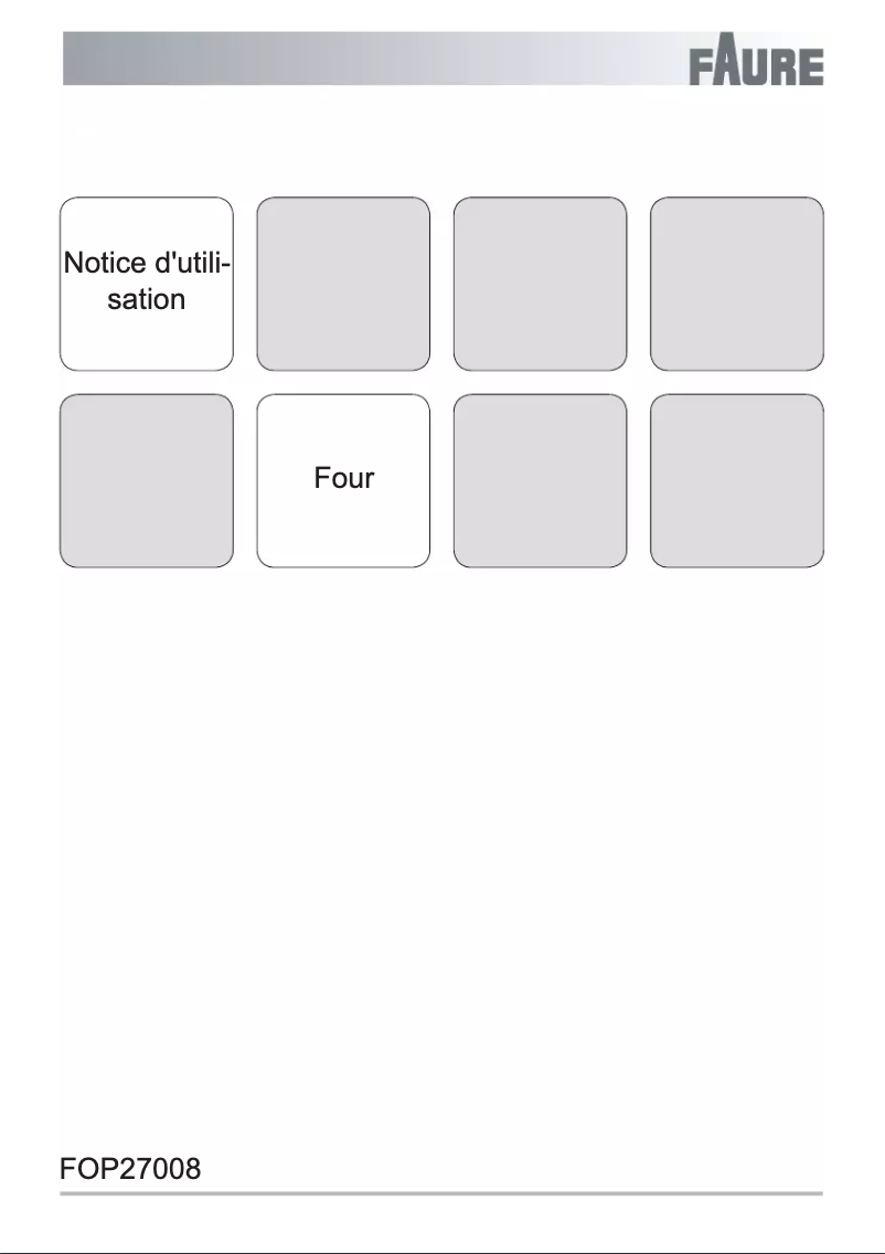 Page 1 of the manual User Manual Faure FOP27008XA