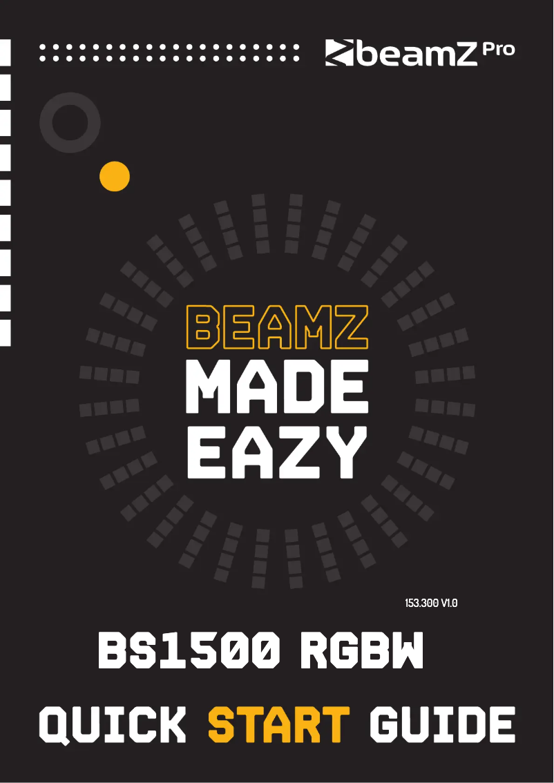 Page 1 de la notice Guide de démarrage rapide BeamZ BS1500 RGBW