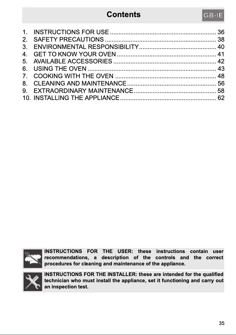 Página 1 del manual Manual de usuario Smeg SC700BS-8