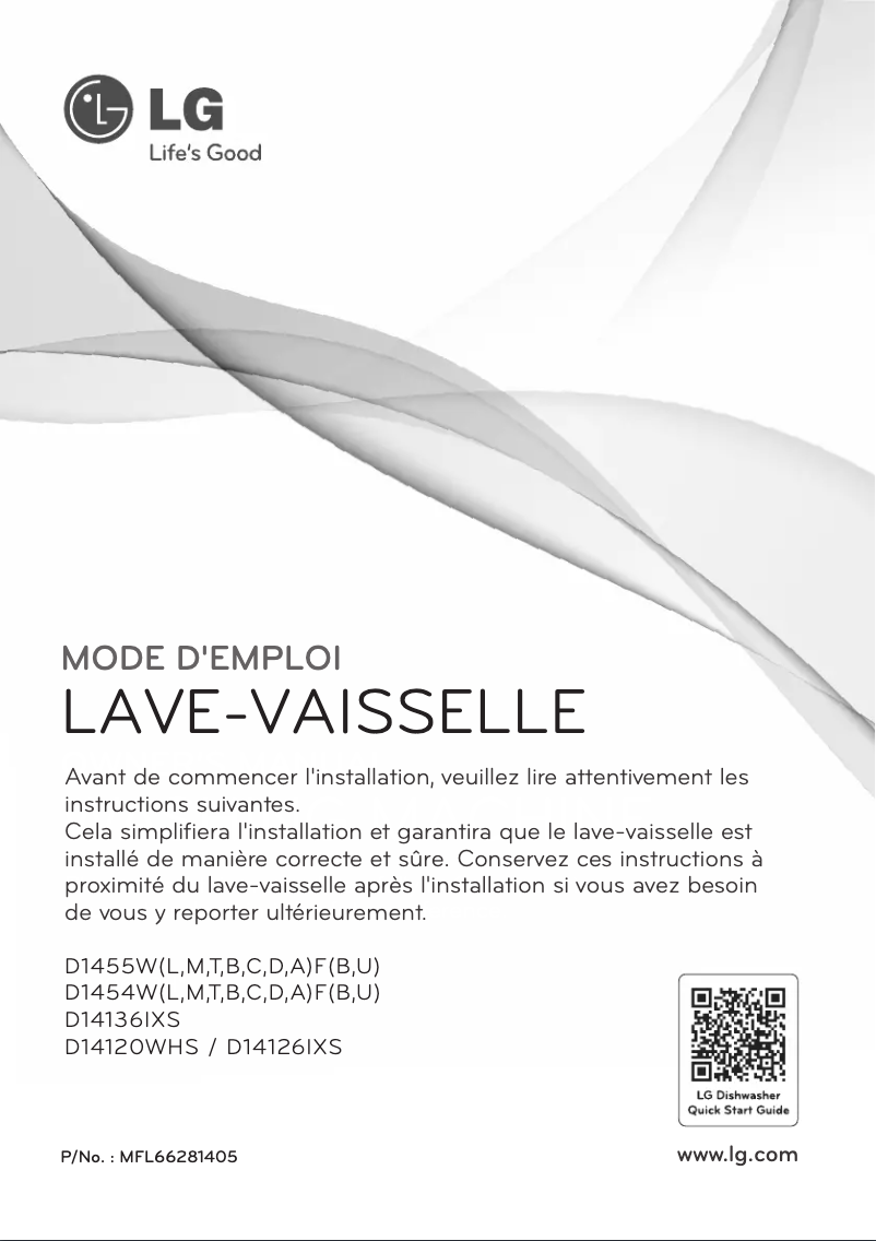 Page 1 de la notice Manuel utilisateur LG D14126IXS