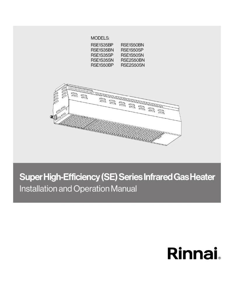 Page 1 de la notice Guide d'installation Rinnai RSE2S50BN
