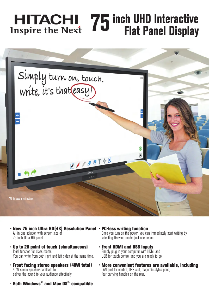 Page 1 of the manual Brochure Hitachi HILU75202