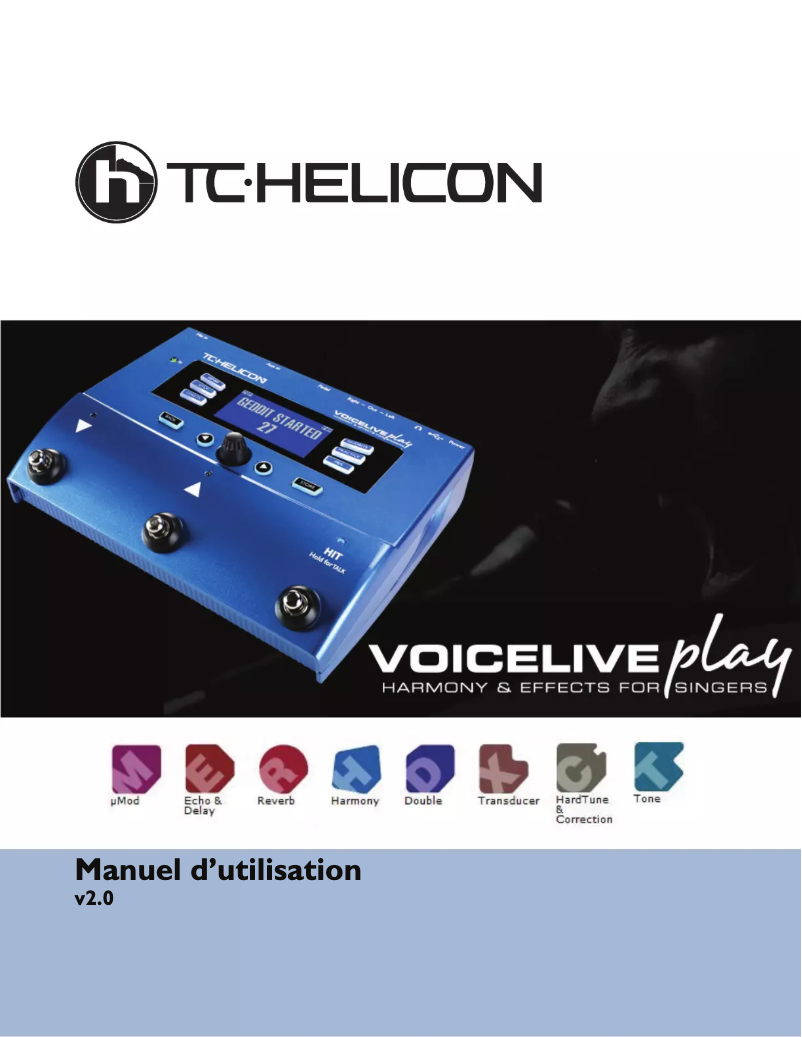 Page 1 de la notice Manuel utilisateur TC Helicon VoiceLive Play