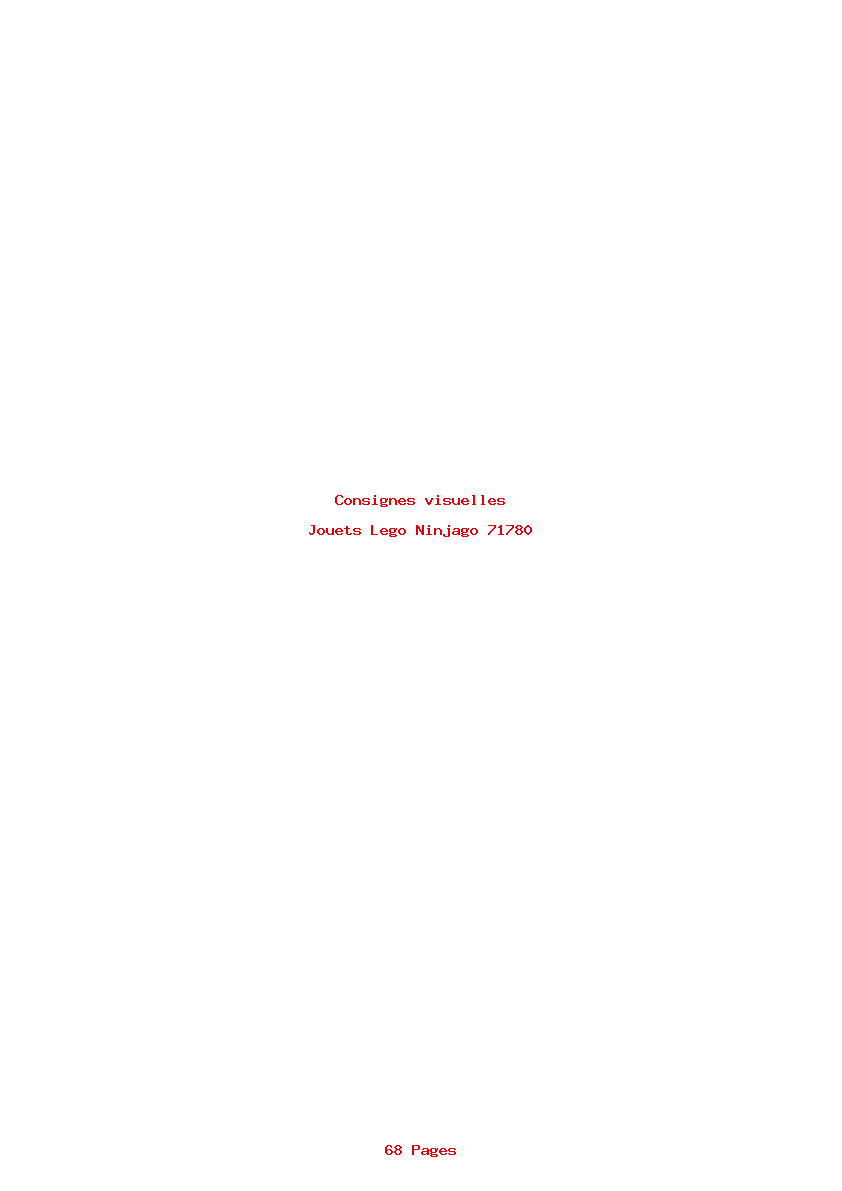 Page 1 de la notice Consignes visuelles Lego Ninjago 71780