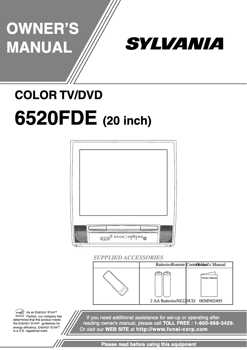 Page 1 of the manual User Manual Sylvania 6520FDE