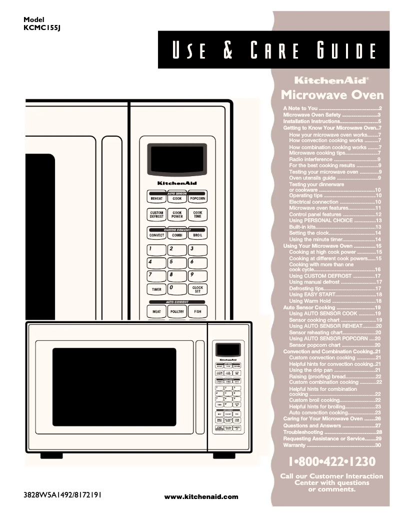 Page 1 de la notice Manuel utilisateur KitchenAid KCMC155JWH0