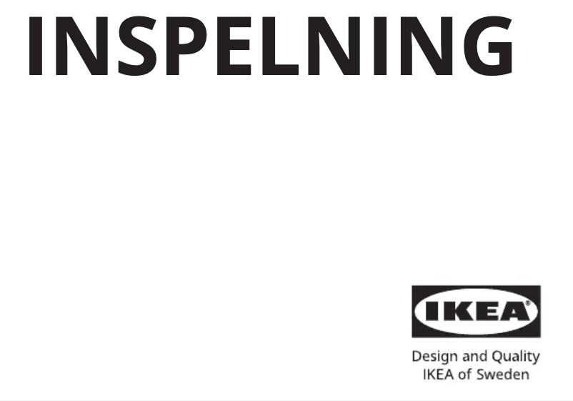 Page 1 de la notice Manuel utilisateur Ikea INSPELNING 805.698.42