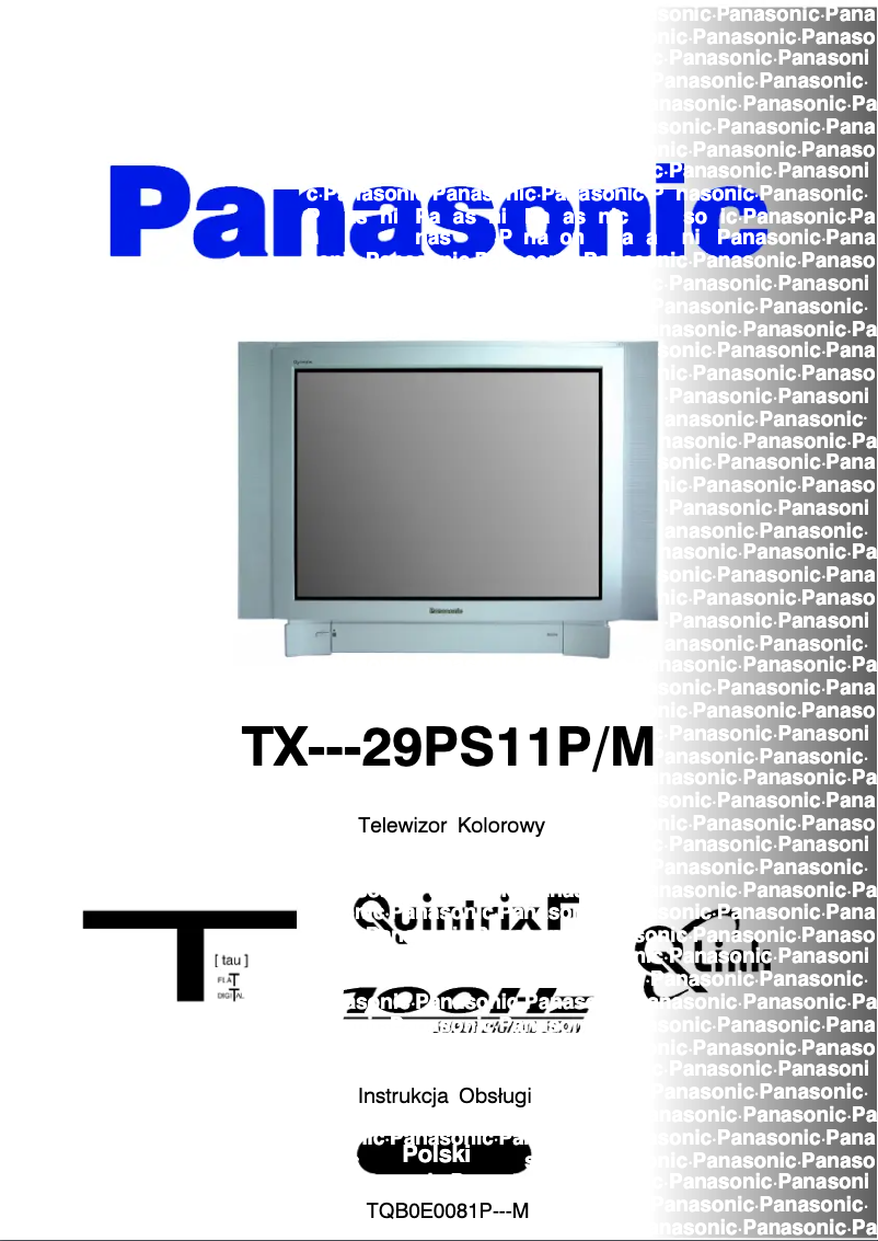 Page 1 de la notice Manuel utilisateur Panasonic TX-29PS11PM