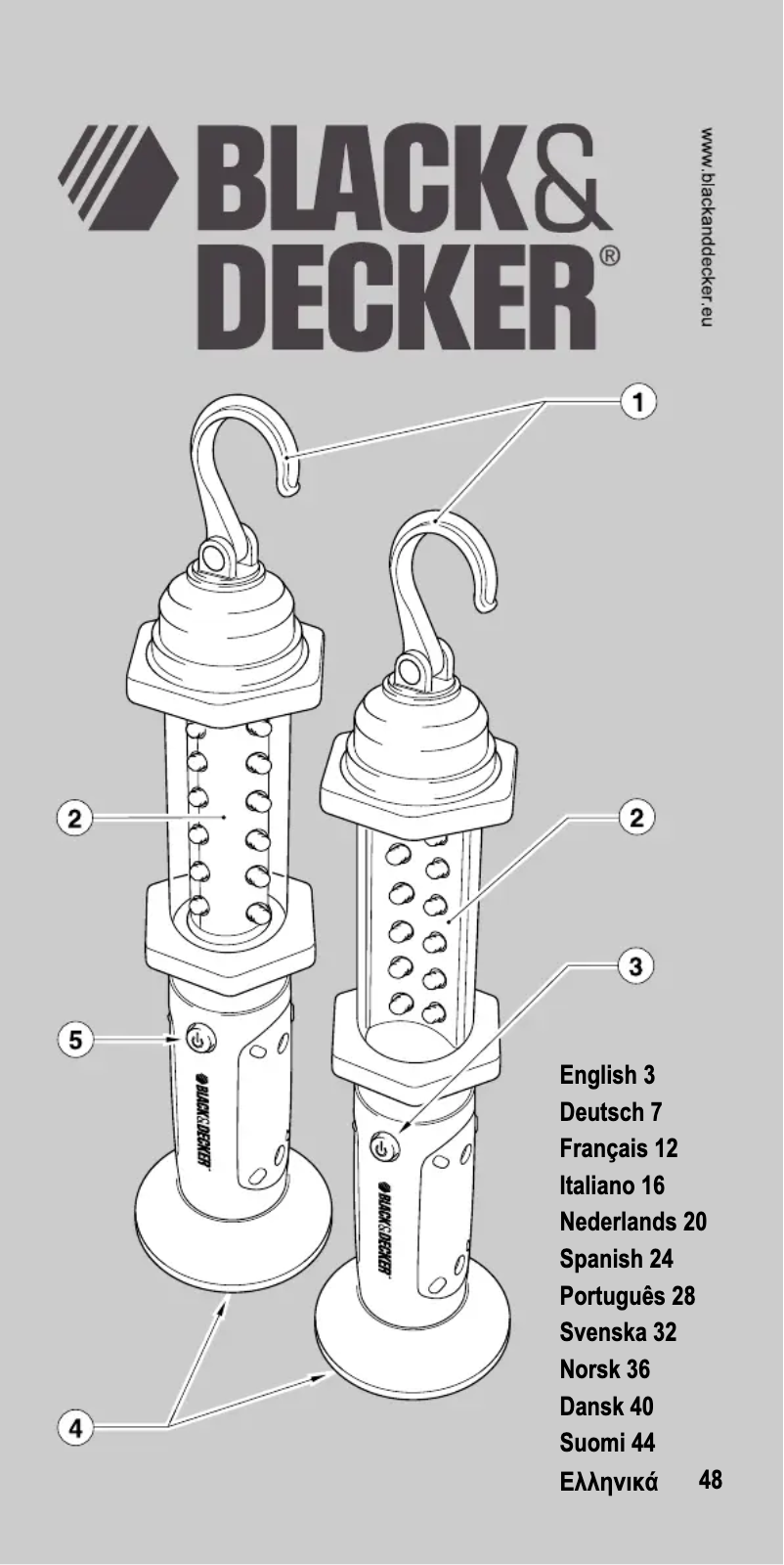 Page 1 de la notice Manuel utilisateur Black & Decker BDLB14