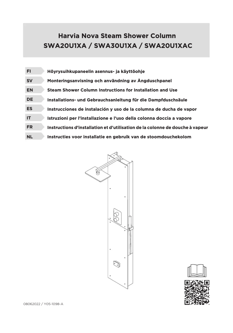 Page 1 de la notice Manuel utilisateur Harvia Nova SWA30U1XA