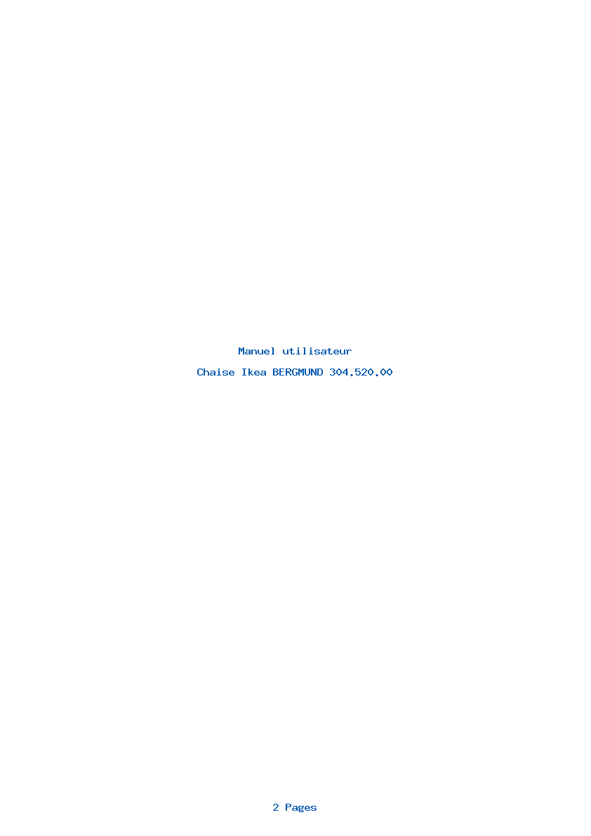 Page 1 de la notice Manuel utilisateur Ikea BERGMUND 304.520.00