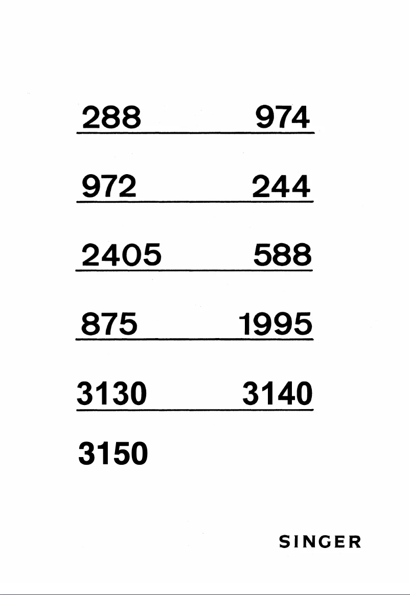 Página 1 del manual Manual de usuario Singer 588