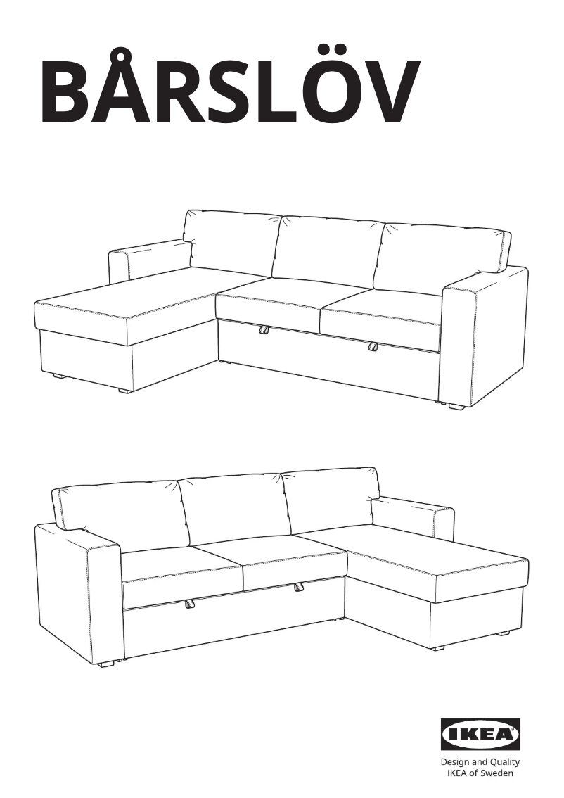 Page 1 de la notice Manuel utilisateur Ikea BÅRSLÖV 105.415.97