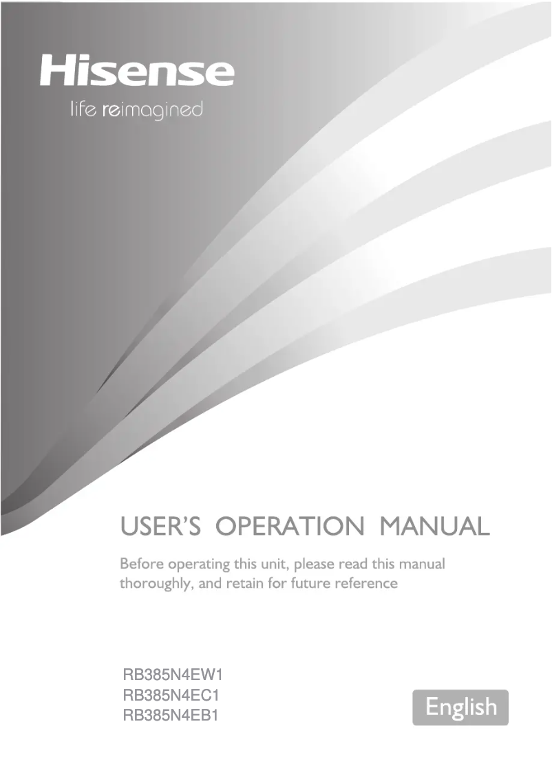 Page 1 of the manual User Manual Hisense RB385N4EC1