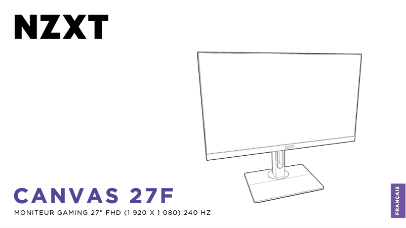 Page 1 de la notice Manuel utilisateur NZXT Canvas 27F
