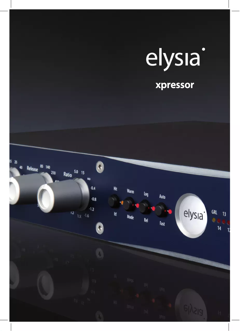 Page 1 de la notice Manuel utilisateur Elysia xpressor