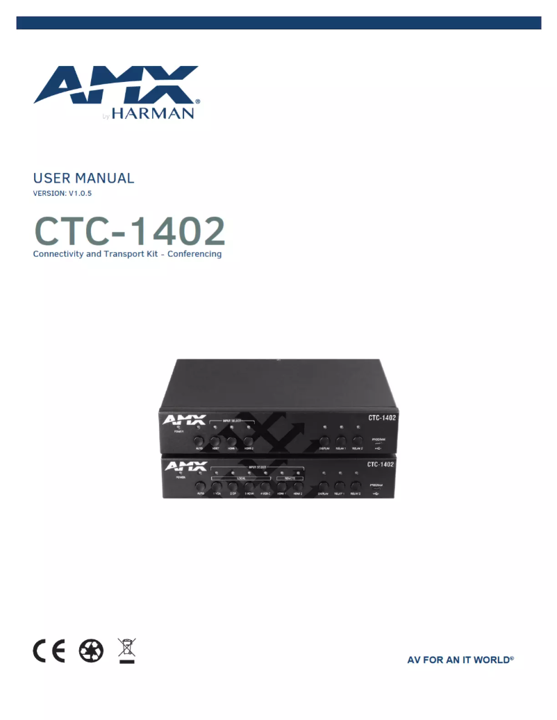 Page 1 de la notice Manuel utilisateur AMX CTC-1402