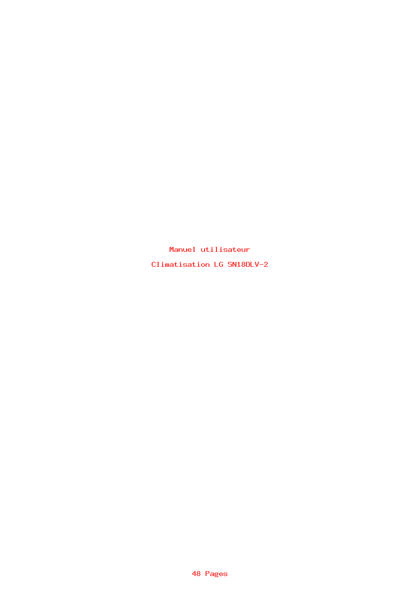 Page 1 de la notice Manuel utilisateur LG SN18DLV-2