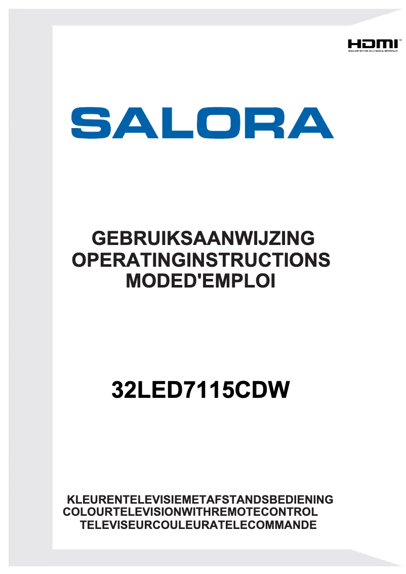 Página 1 del manual Manual de usuario Salora 32LED7115CDW