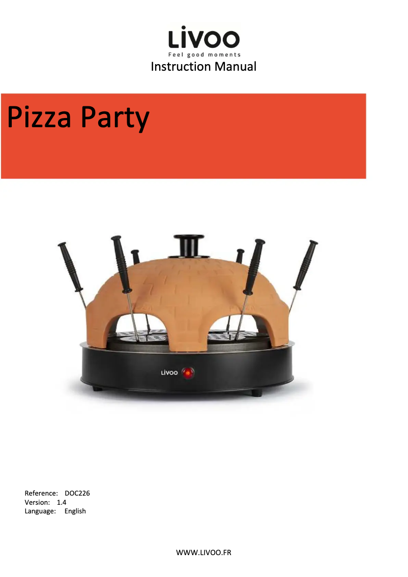 Page 1 de la notice Manuel utilisateur Livoo DOC226