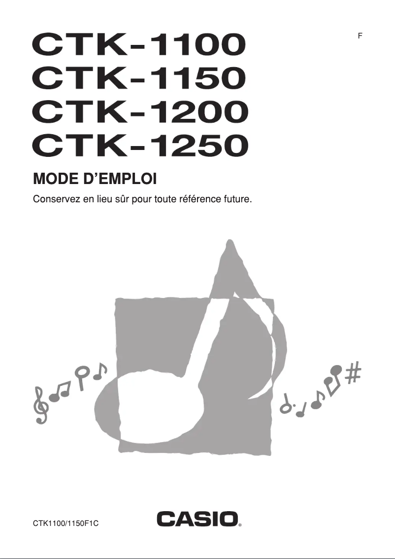 Page 1 de la notice Manuel utilisateur Casio CTK-1200