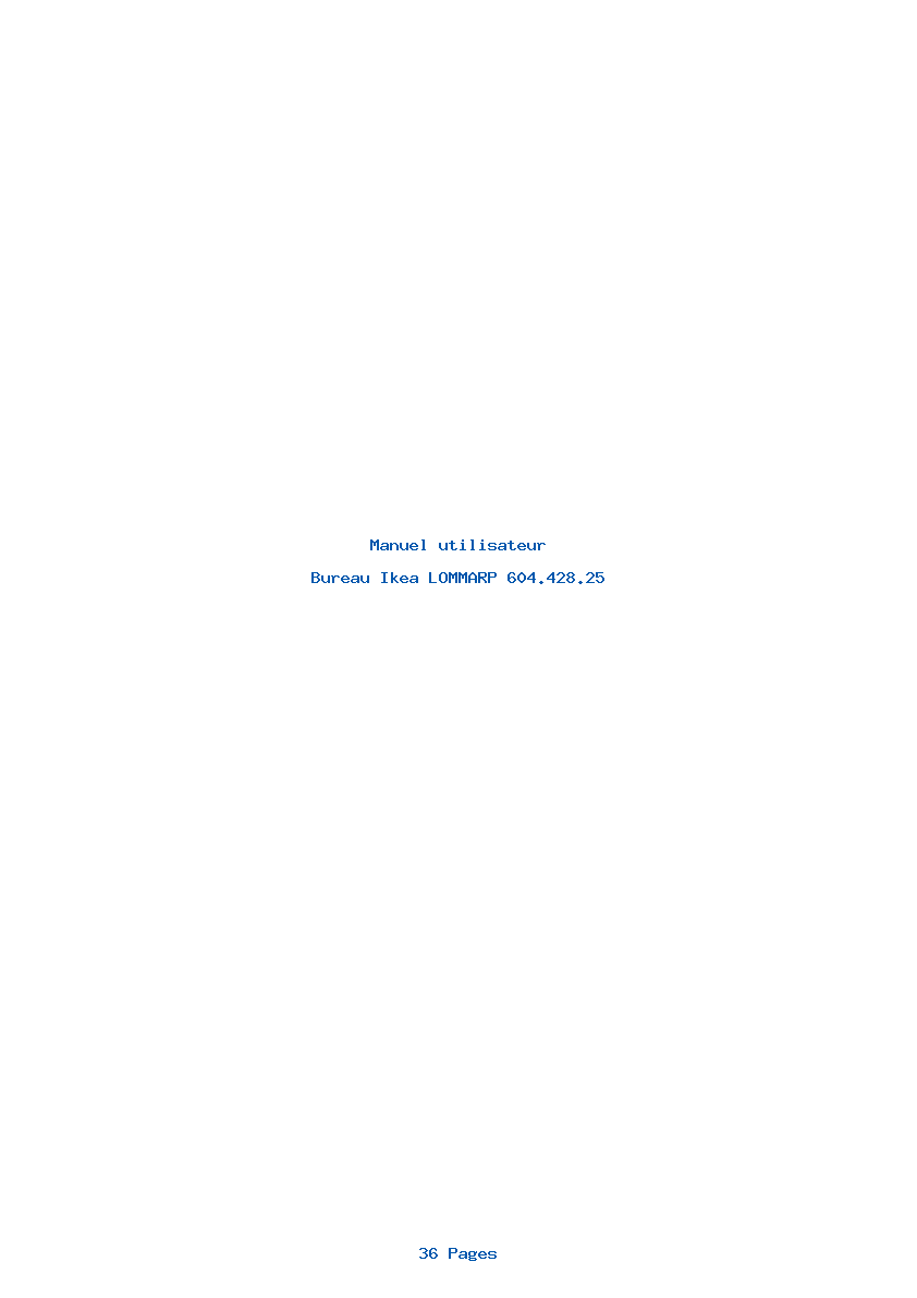 Page 1 de la notice Manuel utilisateur Ikea LOMMARP 604.428.25