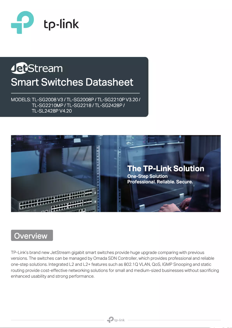 Page 1 de la notice Fiche technique TP-Link SG2008P