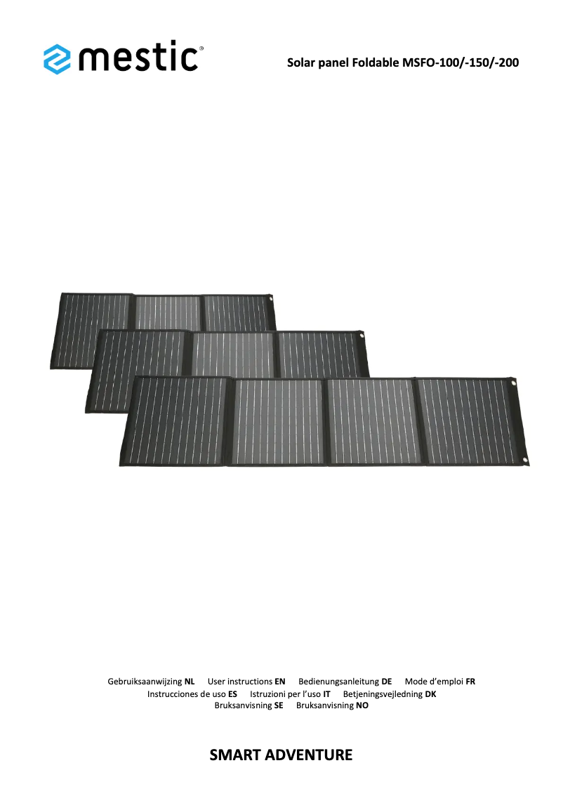 Page 1 de la notice Manuel utilisateur Mestic MSFO-100