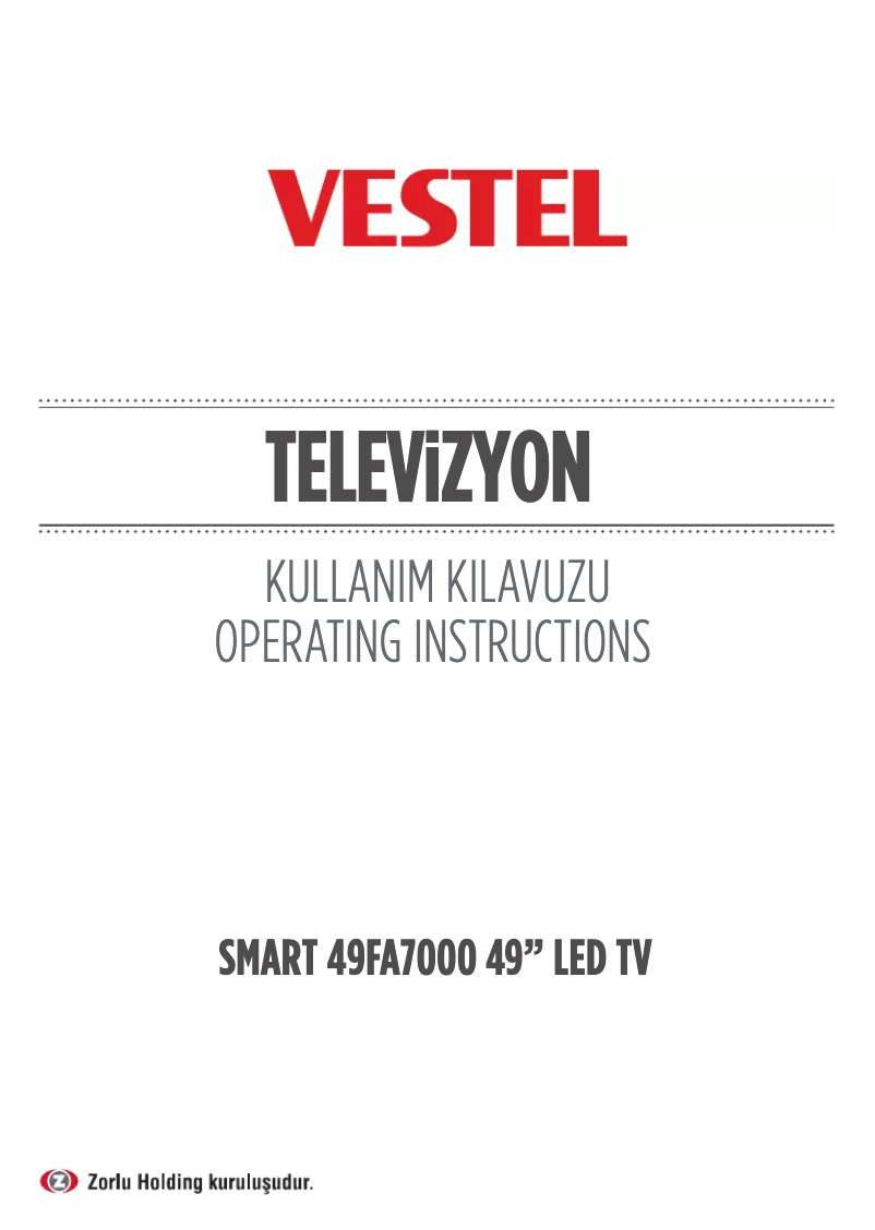 Page 1 de la notice Manuel utilisateur Vestel 49FA7000