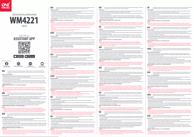 Página 1 del manual Manual de usuario One for all WM 4221