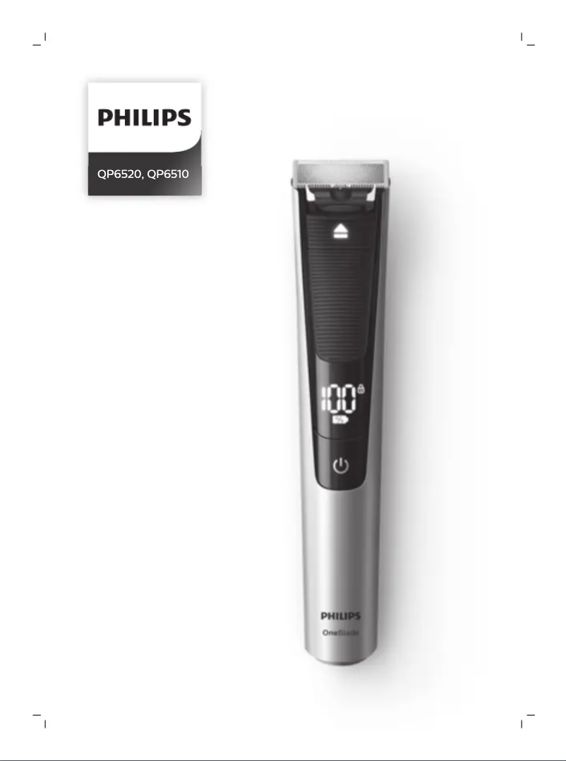 Página 1 del manual Manual de usuario Philips Oneblade Pro Hybrid QP6510