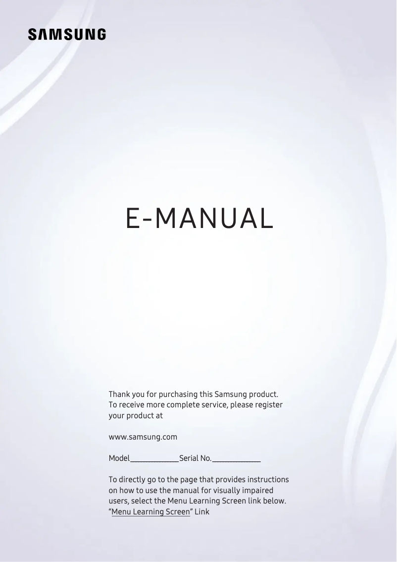 Página 1 del manual Manual de usuario Samsung UA49RU7100J
