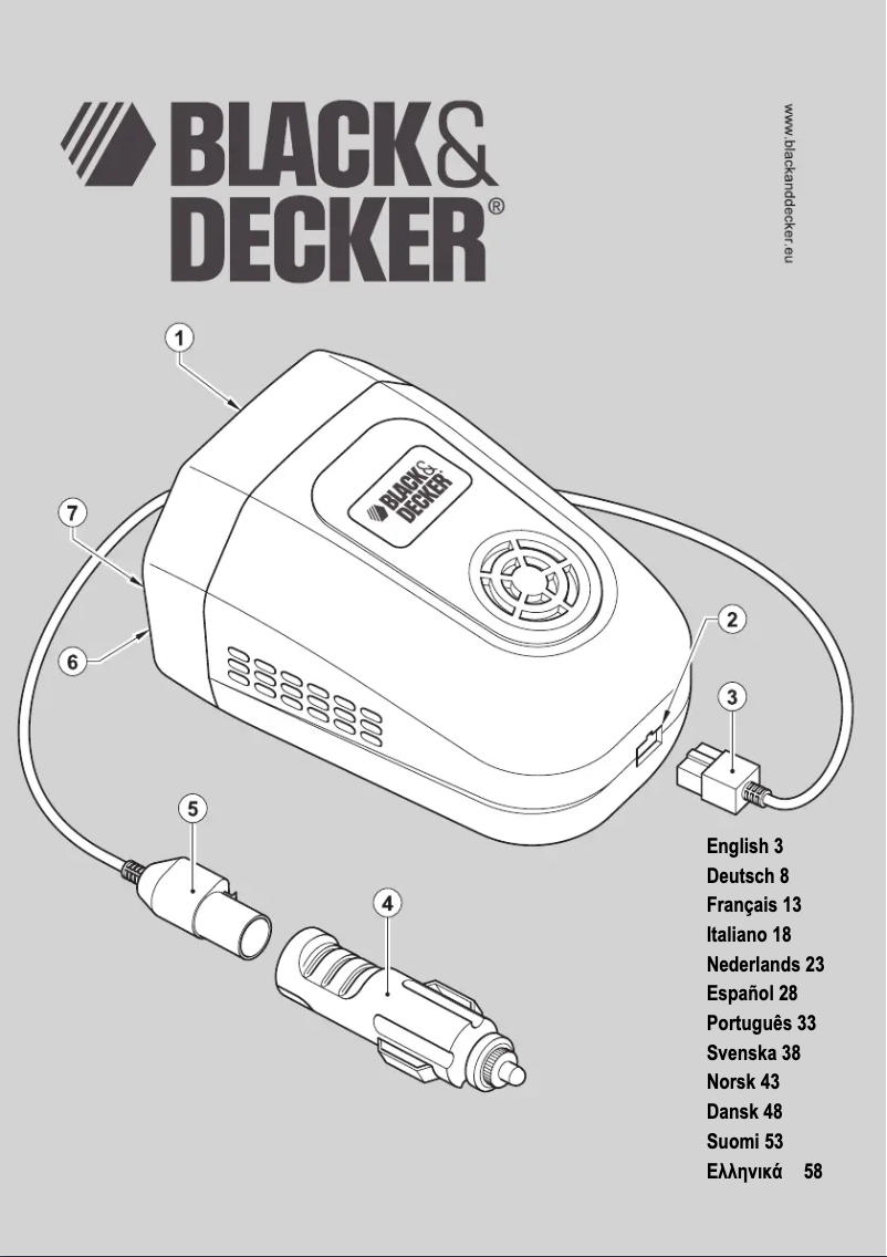 Page 1 de la notice Manuel utilisateur Black & Decker BDPC100A
