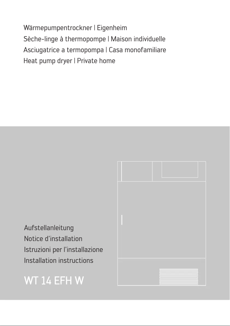 Página 1 del manual Guía de instalación Schulthess Spirit 620