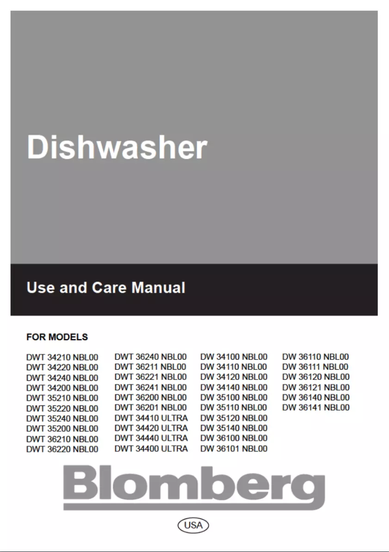 Página 1 del manual Manual de usuario Blomberg DW 36140 NBL00