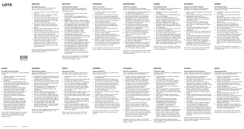 Page 1 de la notice Manuel utilisateur Ikea LOTS