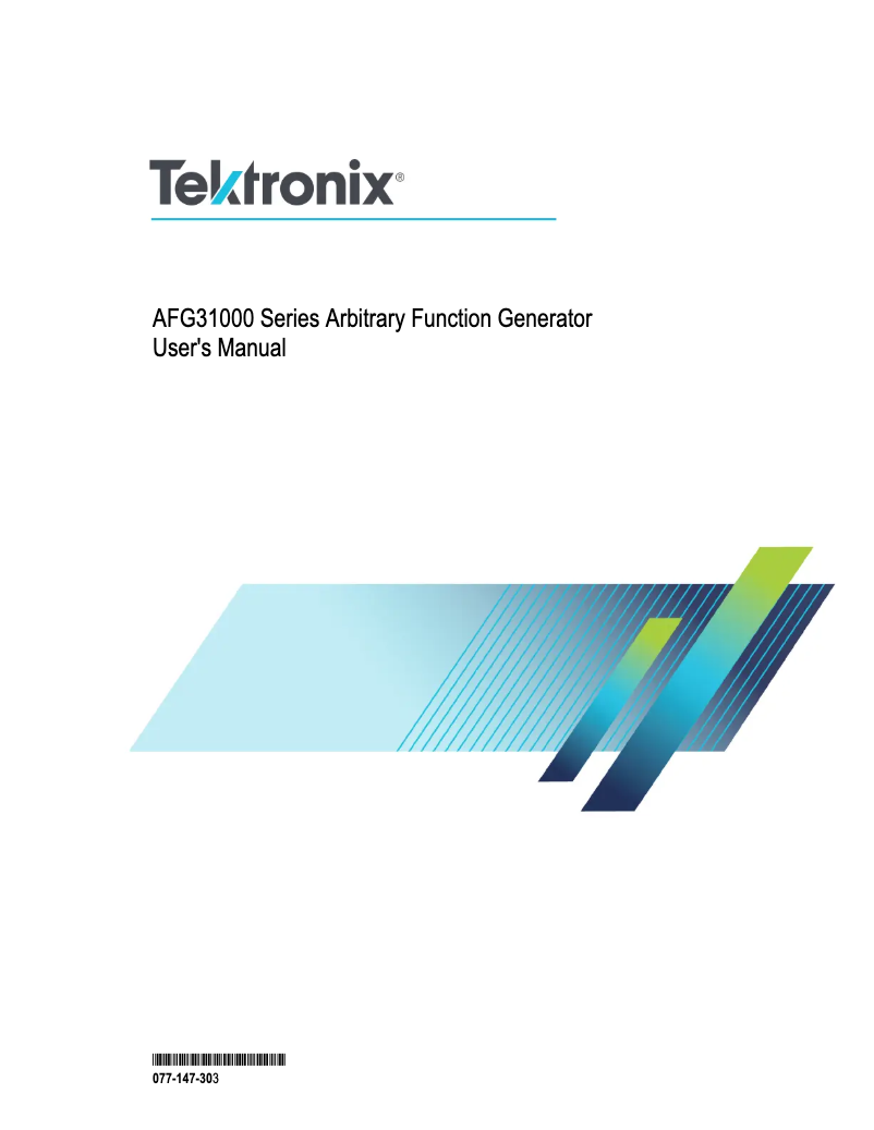 Página 1 del manual Manual de usuario Tektronix AFG31102