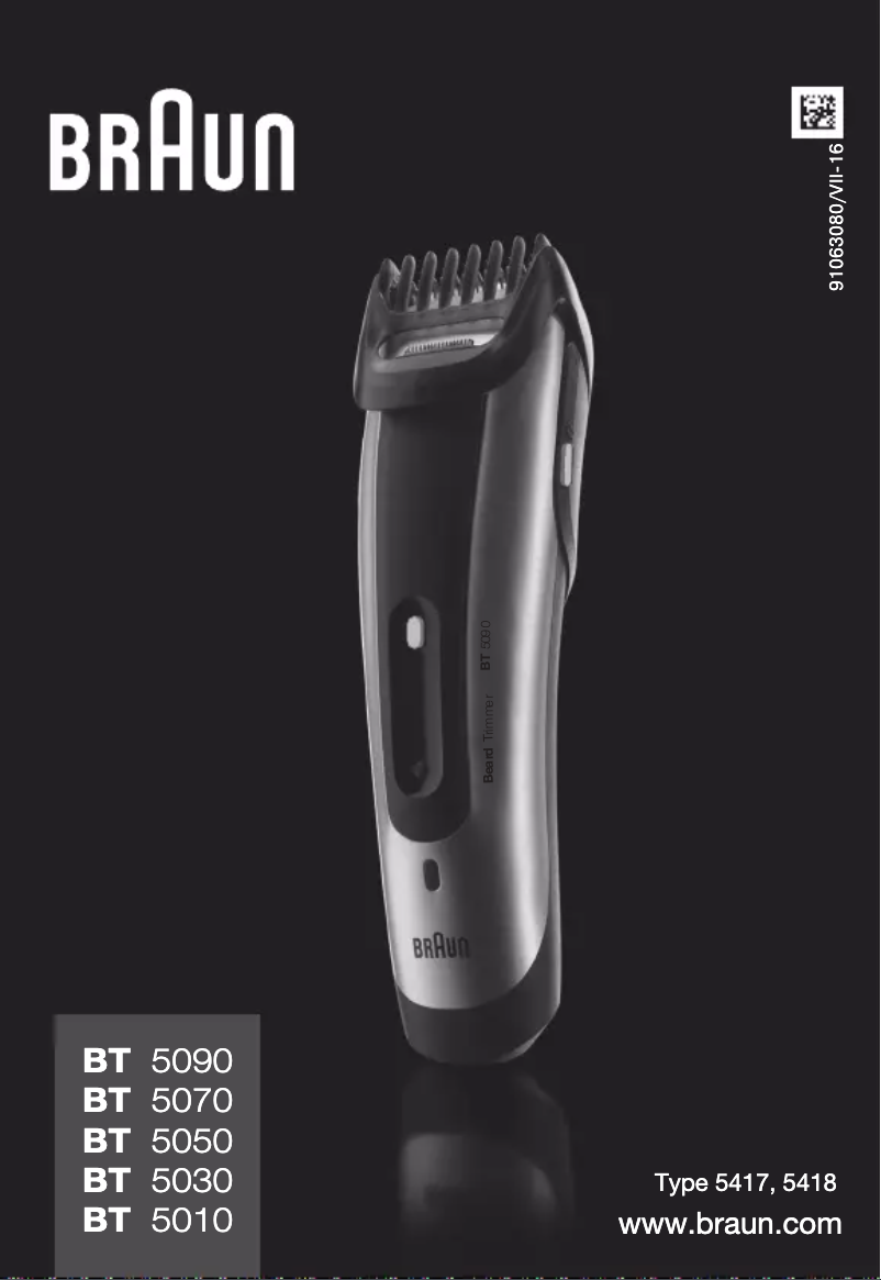 Page 1 de la notice Manuel utilisateur Braun BT5050