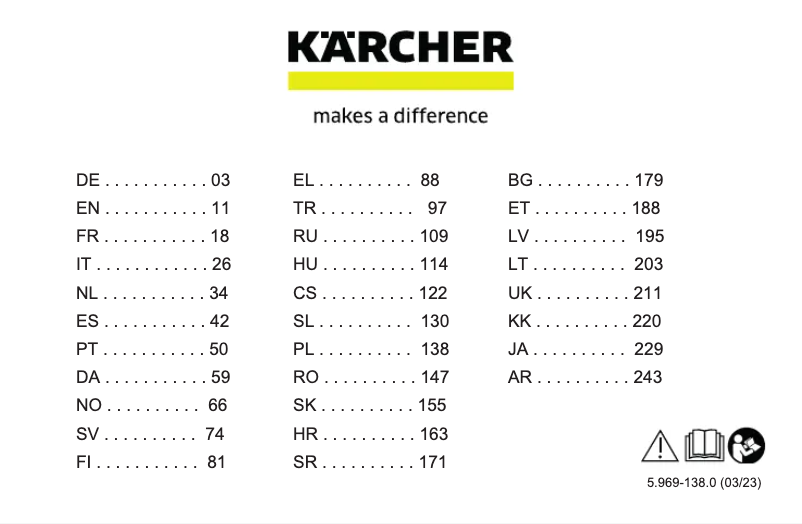 Página 1 del manual Manual de usuario Kärcher LMO 36-40 Battery Set