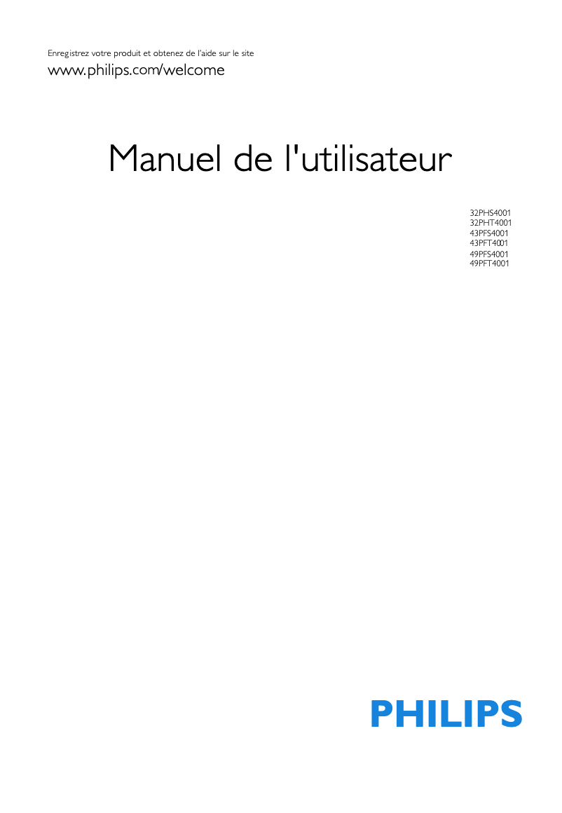 Page n°1 - Manuel utilisateur Philips 4000 series 32PHS4001